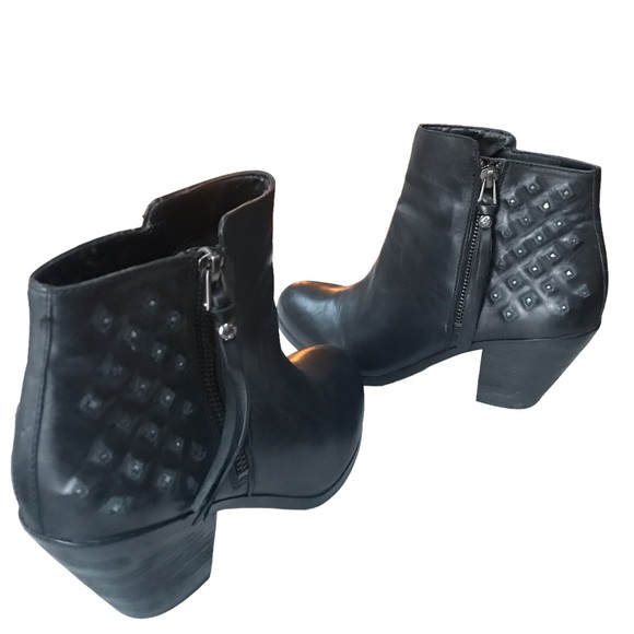 SAM EDELMAN LUCILLE Black Leather Ankle Booties! Size 8.5! - Picture 4 of 6